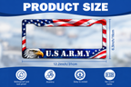 Military personalized license plate frame