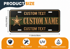 Military-style personalized vehicle license plate
