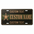 Military-style personalized vehicle license plate