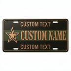 Military-style personalized vehicle license plate