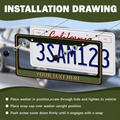 Military personalized license plate frame