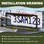 Military personalized license plate frame