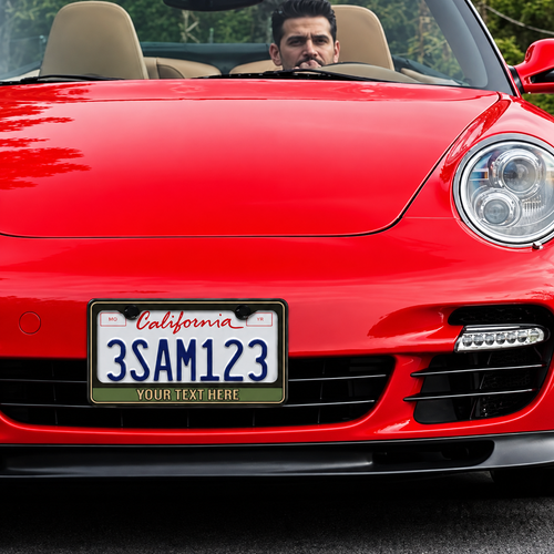 Military personalized license plate frame