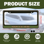 Military personalized license plate frame