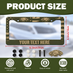 Military personalized license plate frame
