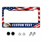 Military personalized license plate frame