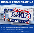 Military personalized license plate frame